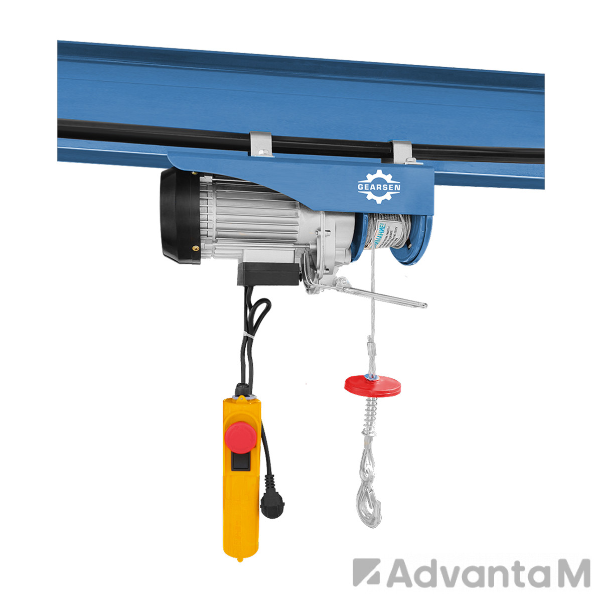 Мини электрическая таль стационарная 125/250кг, 12/6м GEARSEN PA 220В